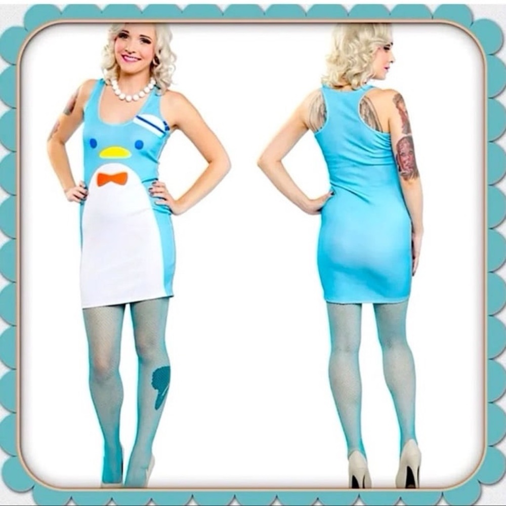 JAPAN LA NWT TUXEDO SAM All Over Print Bodycon Dress